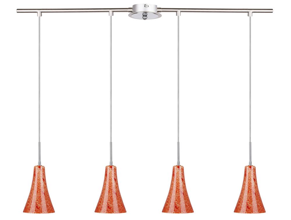 RUFI lampa wisząca 4x40 w E14 chrom/satyna nikiel