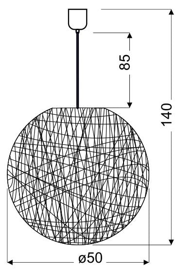 CARUBA lampa wisząca 1x60W E27 brązowy 50