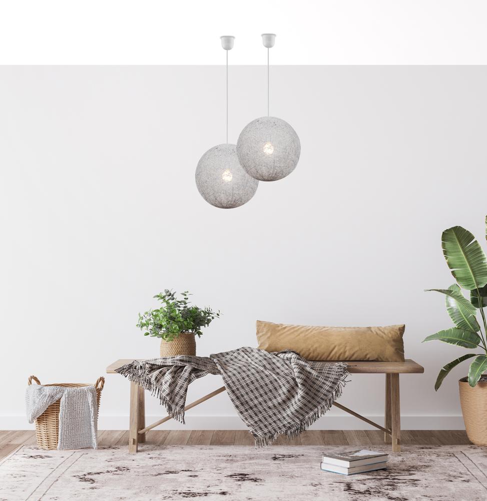 CARUBA lampa wisząca 1x60W E27 biały 30
