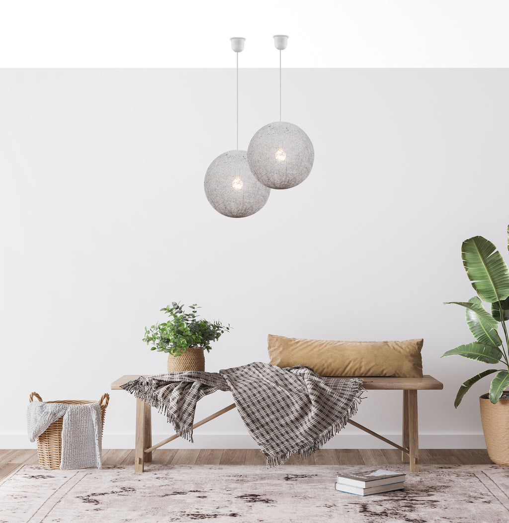 CARUBA lampa wisząca 1x60W E27 biały 30