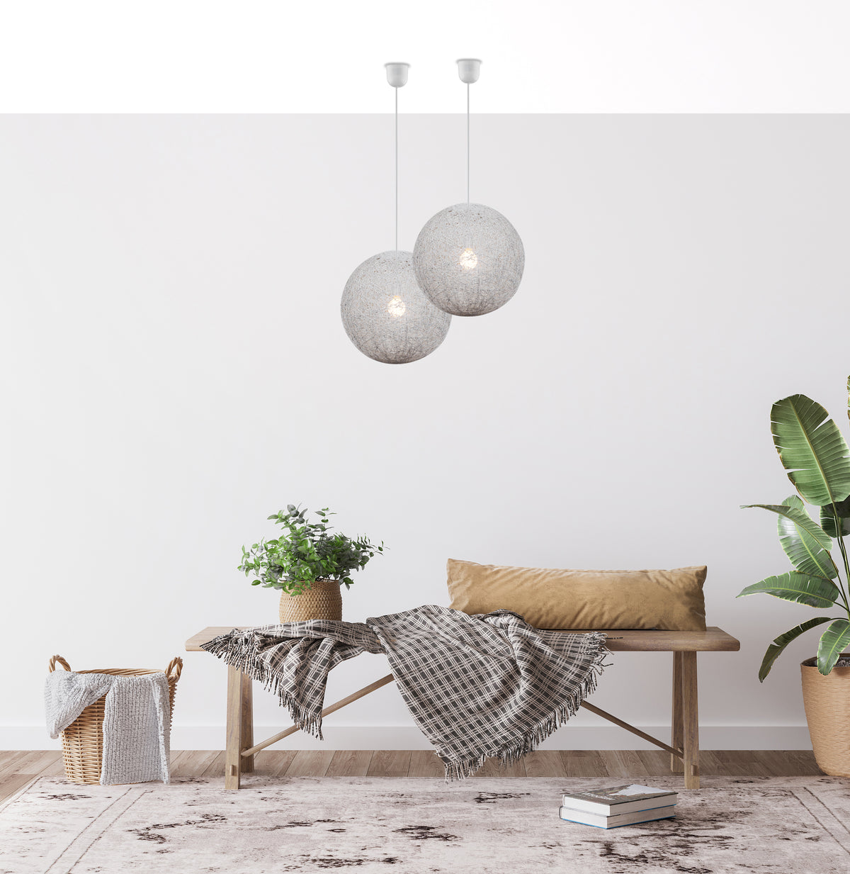 CARUBA lampa wisząca 1x60W E27 biały 30
