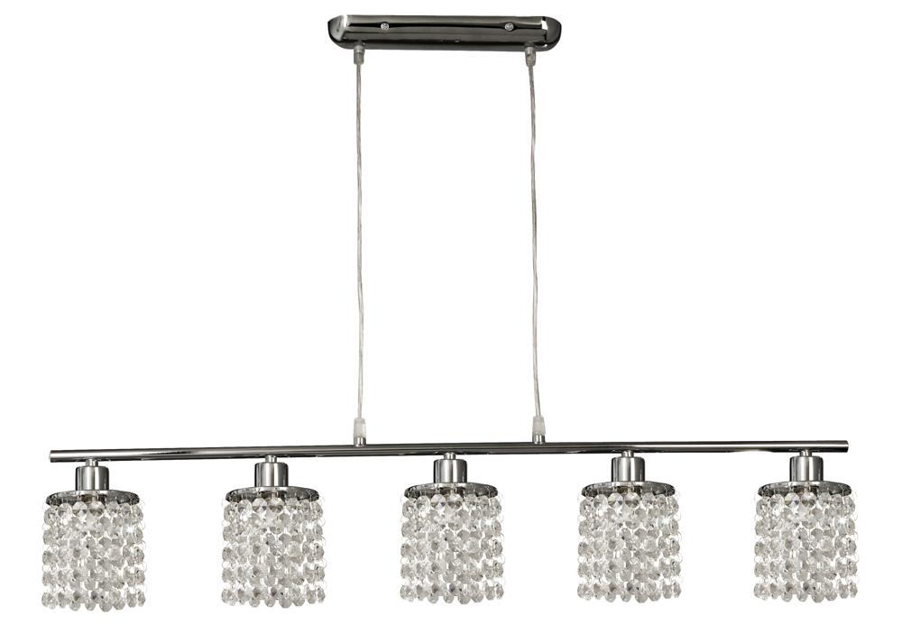ROYAL lampa wisząca 5x40W G9 chrom+kryształki
