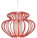 IMPERIA lampa wisząca 1x60W E27 450x330 mała czerwona promocja