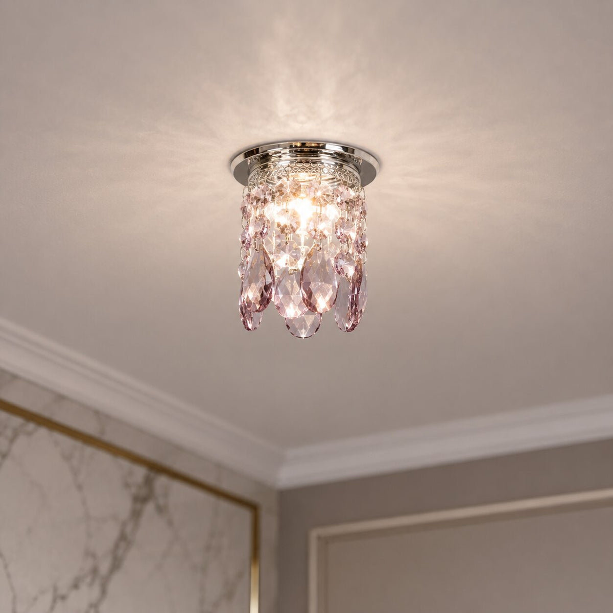 SK-64 CH/PU MR16 CHROM OPR. STROP. DEKORACYJNA TRANSPARENTNA FIOLET MR16 50W