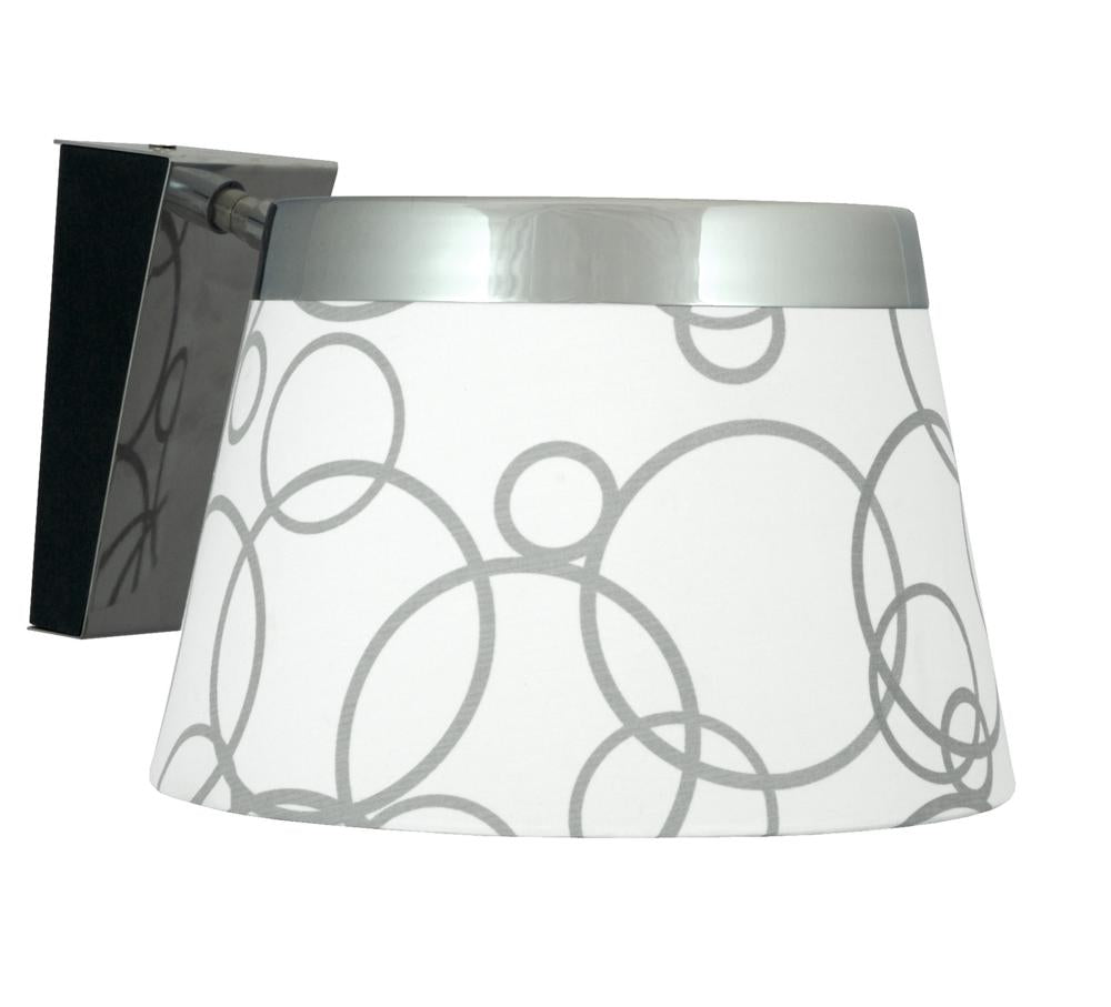 IMPRESJA lampa kinkiet 1*60W E27 biały chrom