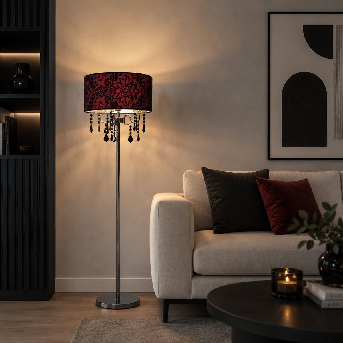 ASTOR lampa podłogowa 3x40W E14 + abażur 77-30743