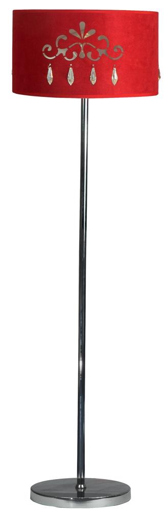 DECOR lampa podlogowa czerwona 1x60W E27 + abażur 77-30729