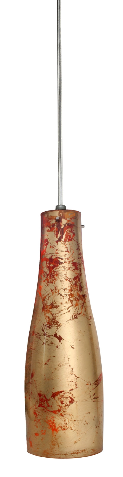 BUTELKA zwis 1x60W czerw/złota