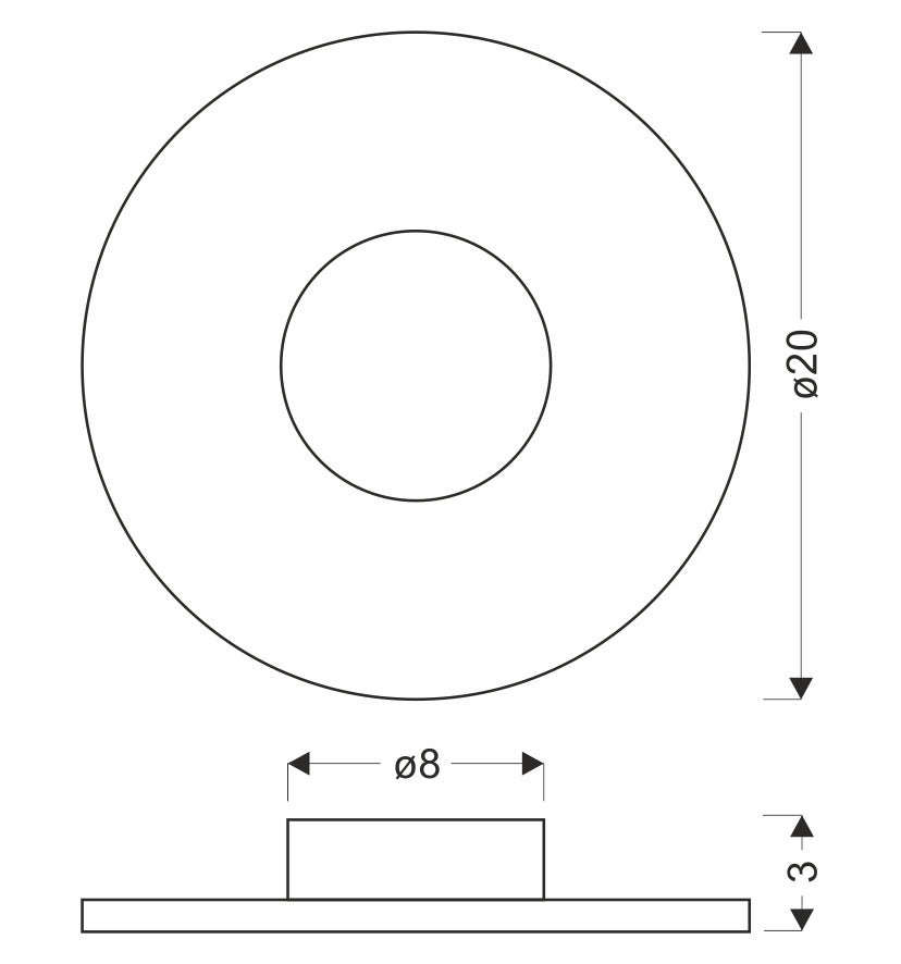 LED kinkiet 16x0.065 w koło biały