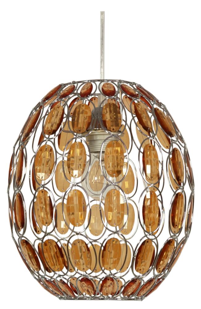 SELMA lampa wisząca 25 1x40W E27 pomarańczowy + linka 85-10523