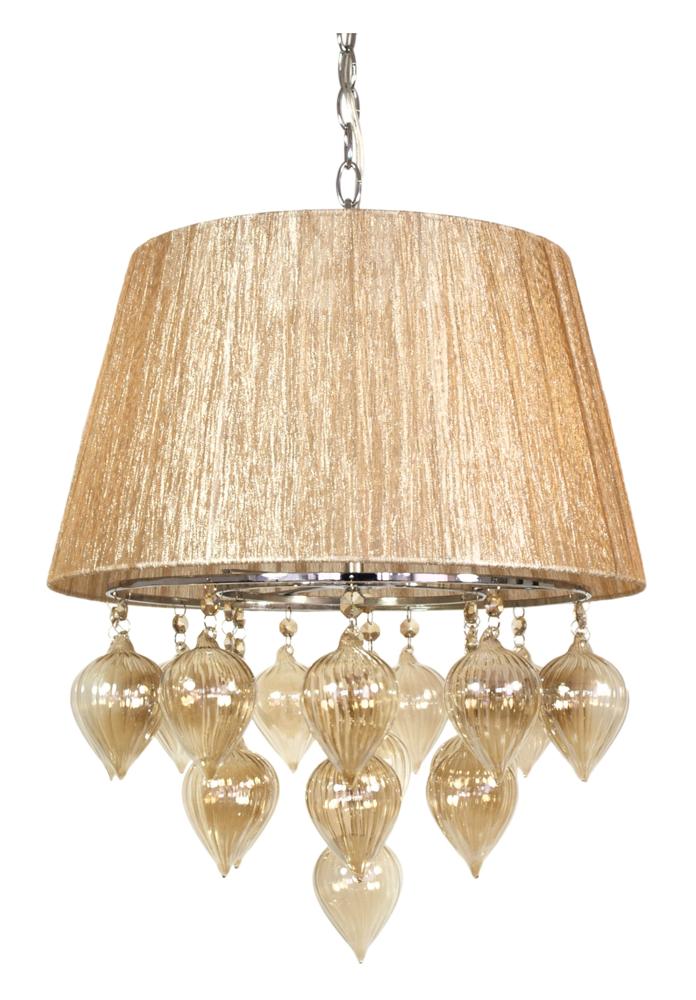 ELISSA lampa wisząca 3x40W E14 szaro beżowy