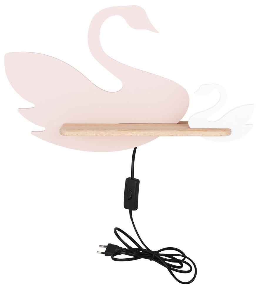 SWAN lampa kinkiet ścienny 5W LED 4000k iq kids z przewodem różowy+biały
