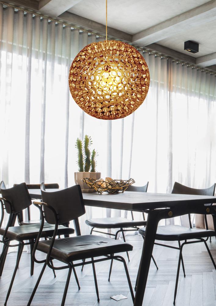 ABROS lampa wisząca 50 1x60W E27 miedziany