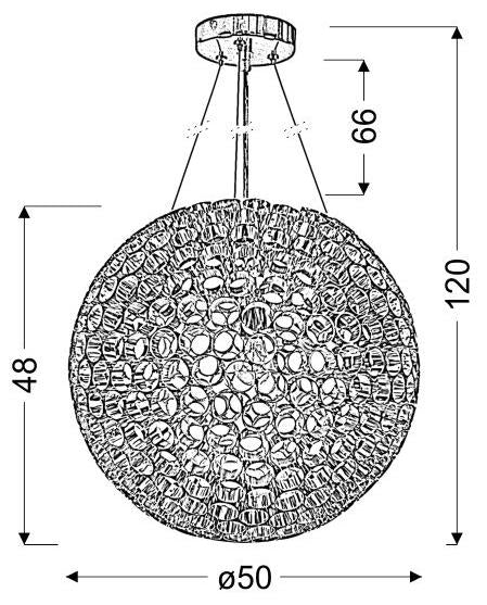 ABROS lampa wisząca 50 1x60W E27 miedziany