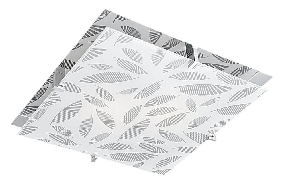 FIKUS lampa sufitowa plafon 36x36 2x60W E27 chrom