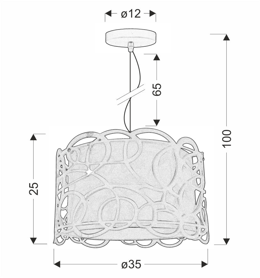 IMAGINE lampa wisząca 35 1x60W E27 biały