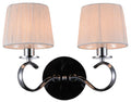 CLARA lampa kinkiet 2x40W E14 chrom / biały