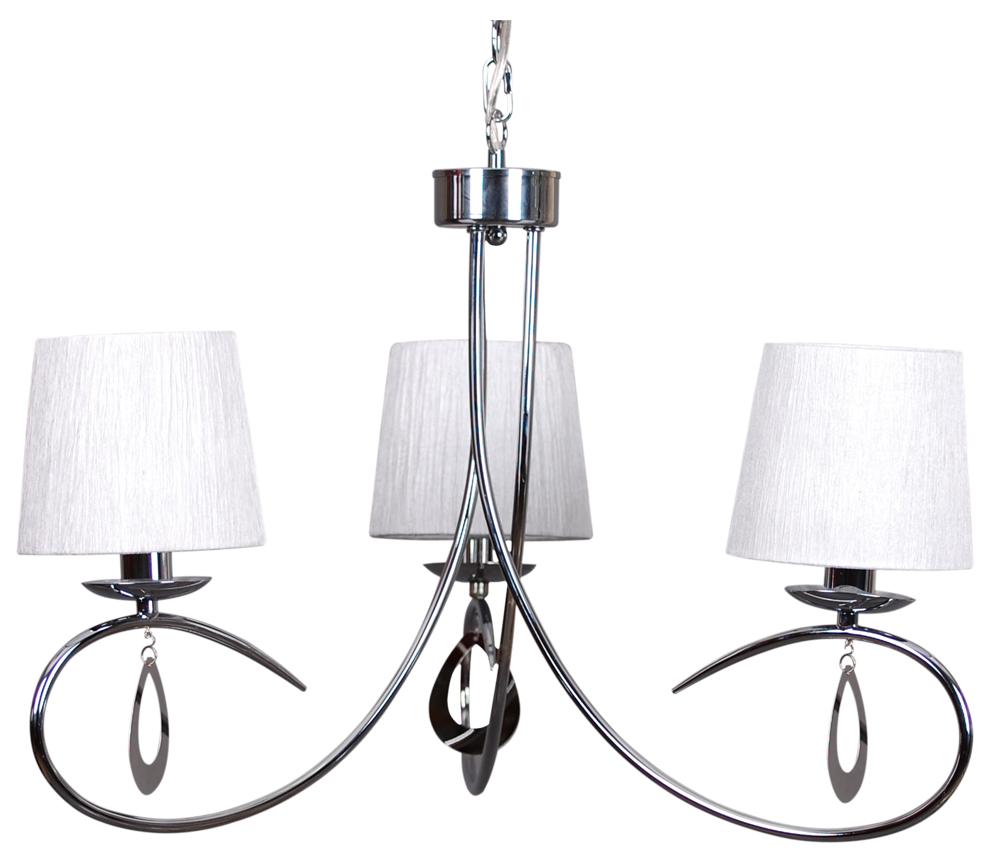 ARNIKA lampa wisząca 3x40W E14 chrom / biały