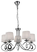 ARNIKA lampa wisząca 5x40W E14 chrom / biały