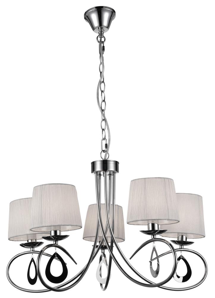 ARNIKA lampa wisząca 5x40W E14 chrom / biały