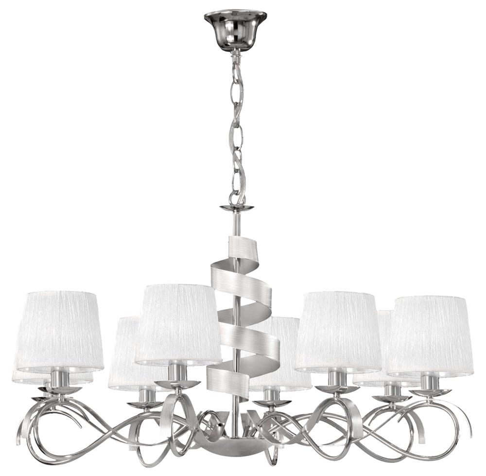 DENIS lampa wisząca 8x40W E14 chrom
