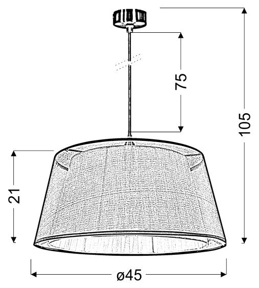 CHARLIE lampa wisząca 45 1x60W E27 biały
