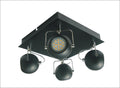 TONY lampa sufitowa plafon 4x3W LED GU10 czarny matowy