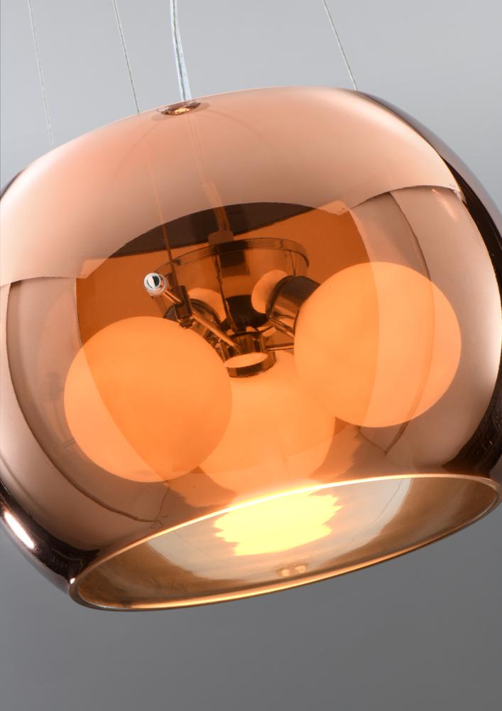 GEMO lampa wisząca 30 3x40W G9 szklany złoty