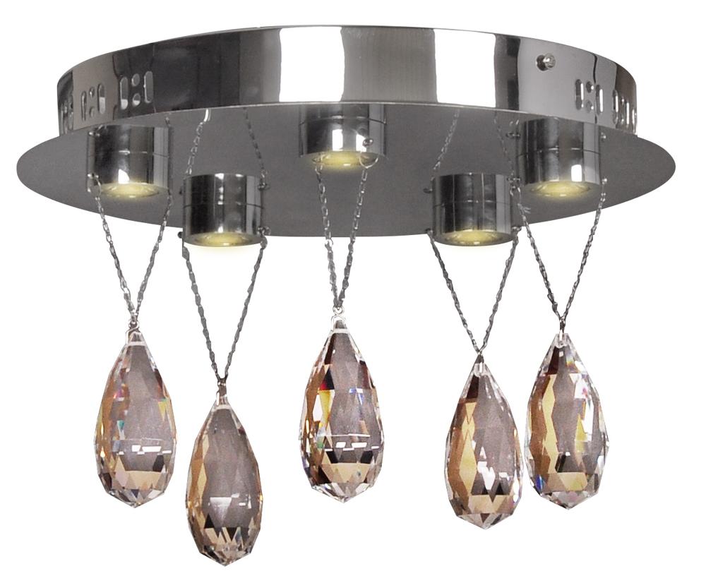 PRISMA lampa sufitowa plafon 5x3W LED chrom
