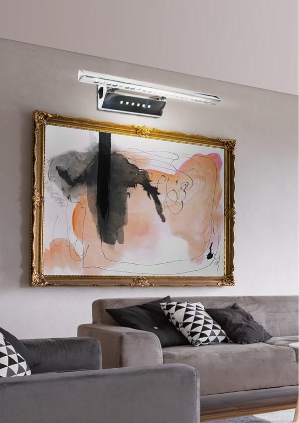 FORTE LED 3 lampa kinkiet LED rurka trójkątna z wyłącznikiem chrom