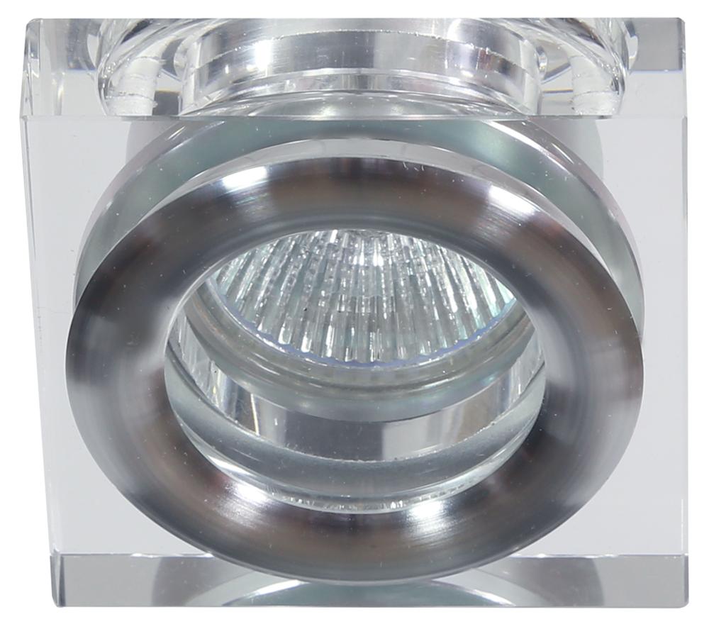 oprawa stropowa dekoracyjna kwadratowa sk-82 ch/tr mr16 1x50W chrom transparent