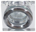 oprawa stropowa dekoracyjna kwadratowa sk-82 ch/tr mr16 1x50W chrom transparent