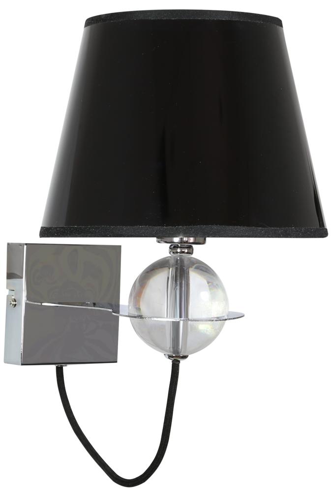 TESORO lampa kinkiet 1x40W E14 czarny złoty srodek