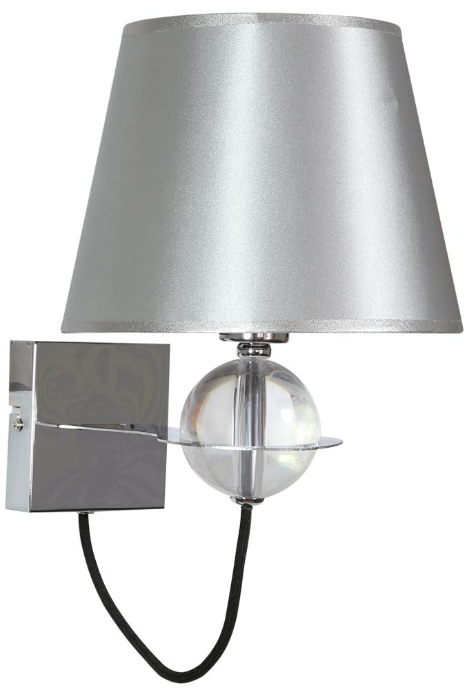 TESORO lampa kinkiet 1x40W E14 srebrny
