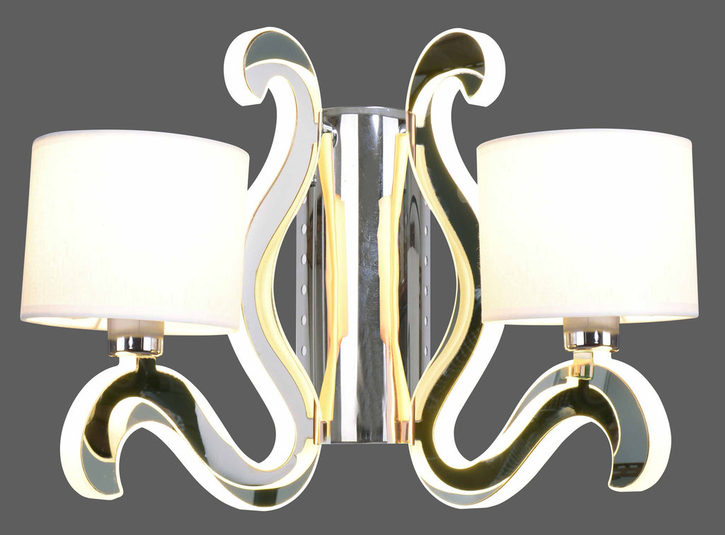 AMBROSIA 1 lampa kinkiet 2x40W E14 + 12,3W LED chrom