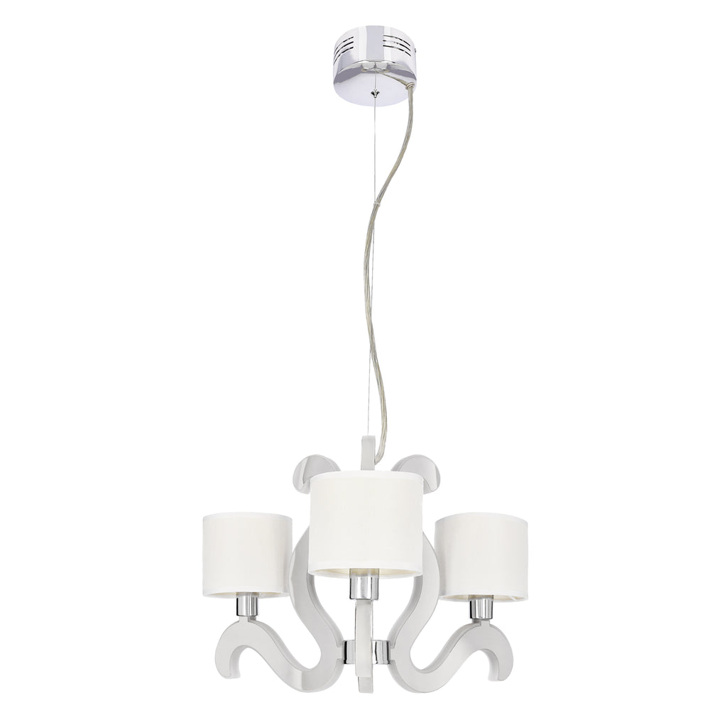 AMBROSIA 1 lampa wisząca 3x40W E14 + 18,4W LED chrom