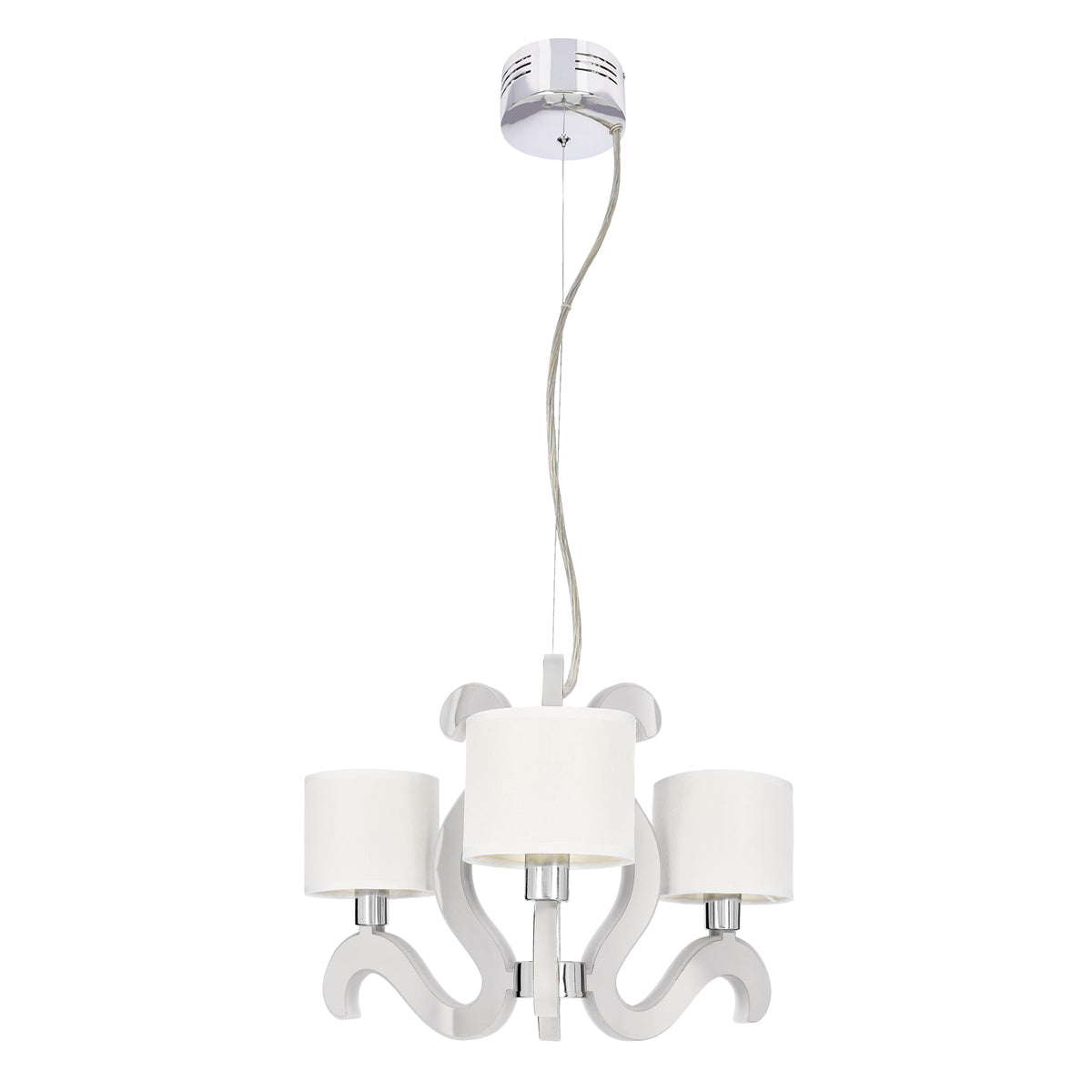 AMBROSIA 1 lampa wisząca 3x40W E14 + 18,4W LED chrom