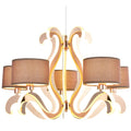 AMBROSIA 3 lampa wisząca 5x40W E14 + 43,4W LED miedziany