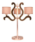 AMBROSIA 3 lampa gabinetowa 3x40W E14 + 18,4W LED miedziany