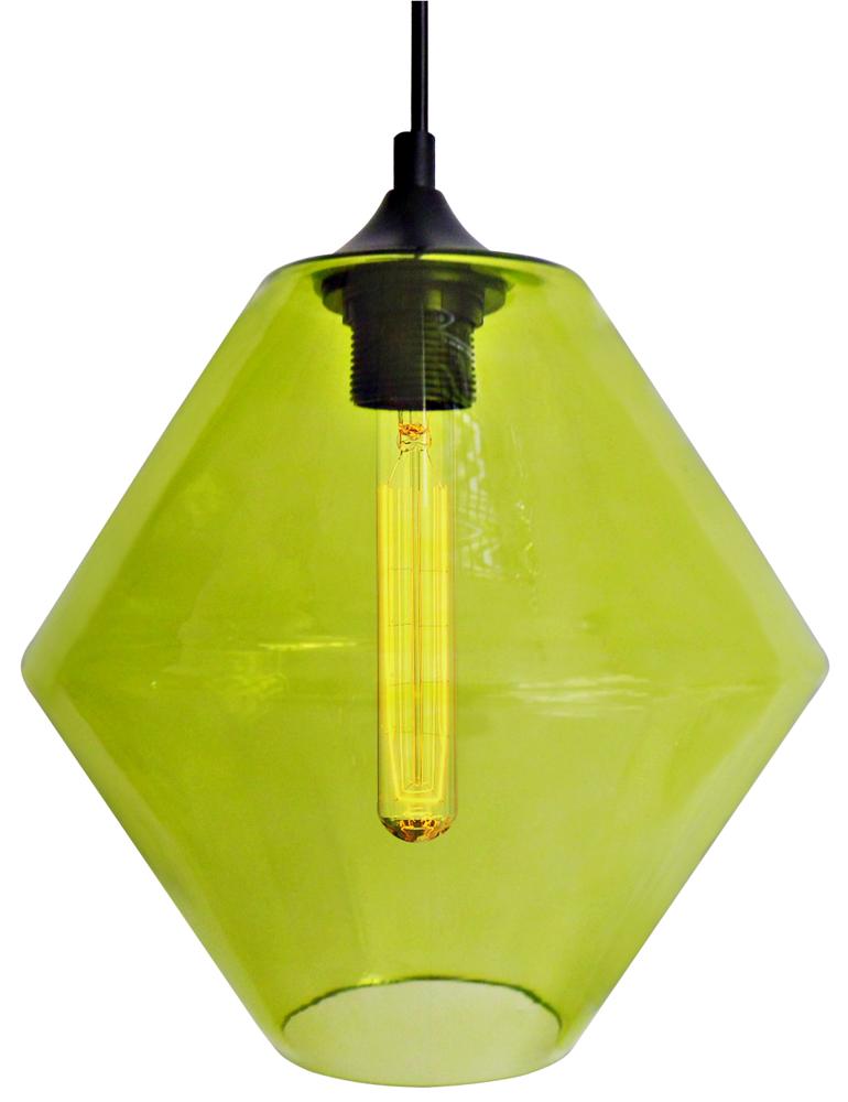 BREMEN lampa wisząca 20 1x60W E27 klosz zielony + żarówka