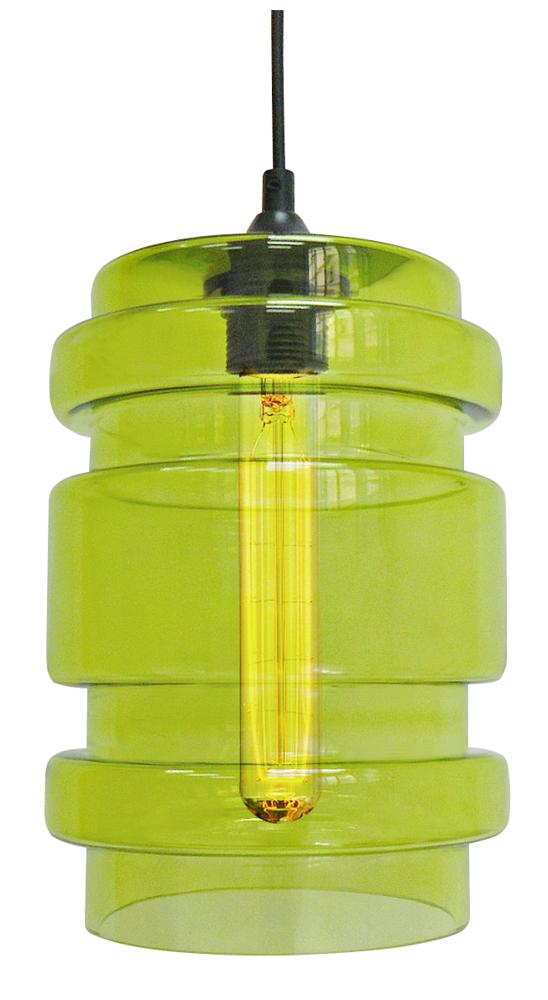 DECORADO lampa wisząca 18 1x60W E27 klosz zielony + żarówka