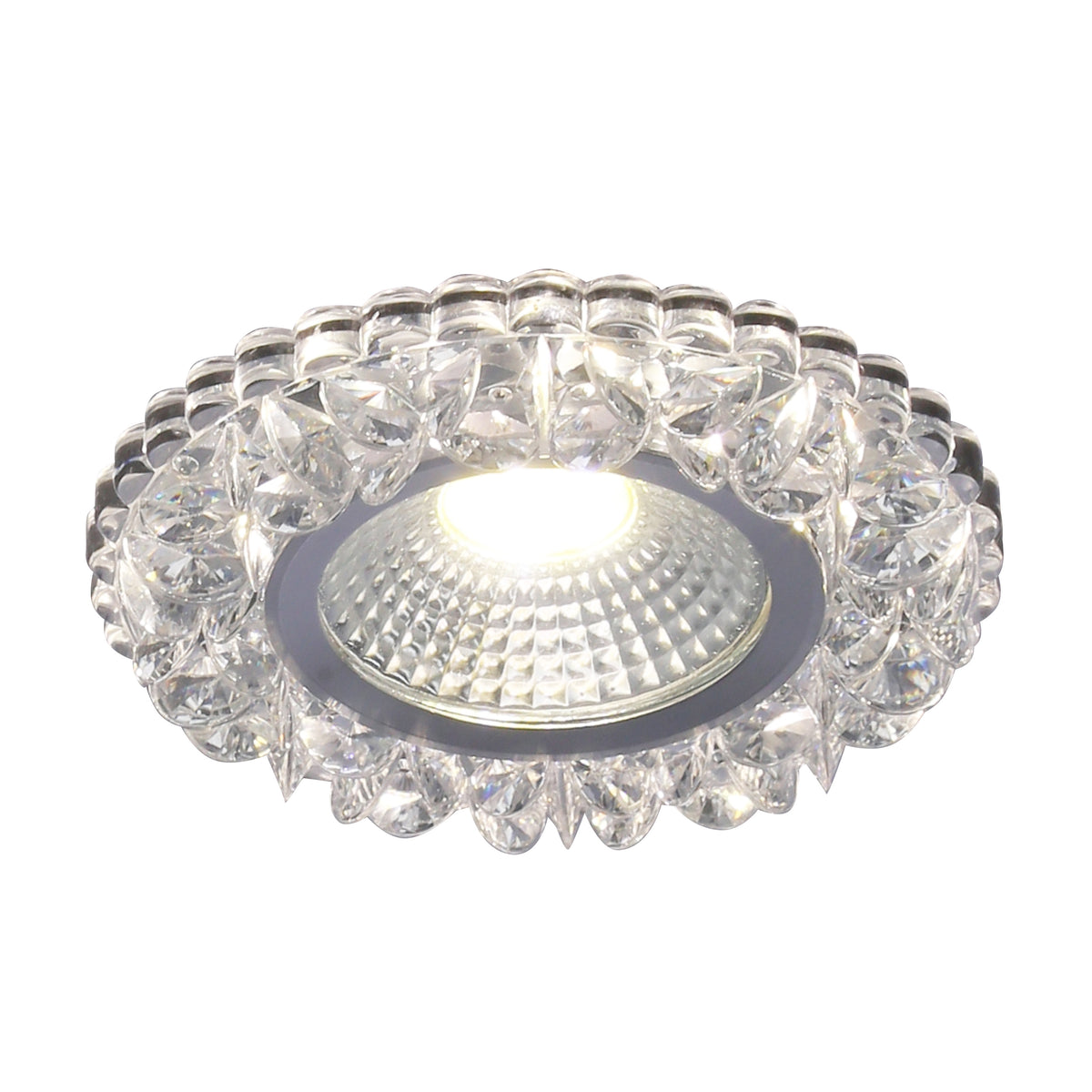 oprawa stropowa stała okrągła sak-03 al/tr 5W LED cob 230v szkło akrylowe bezbar