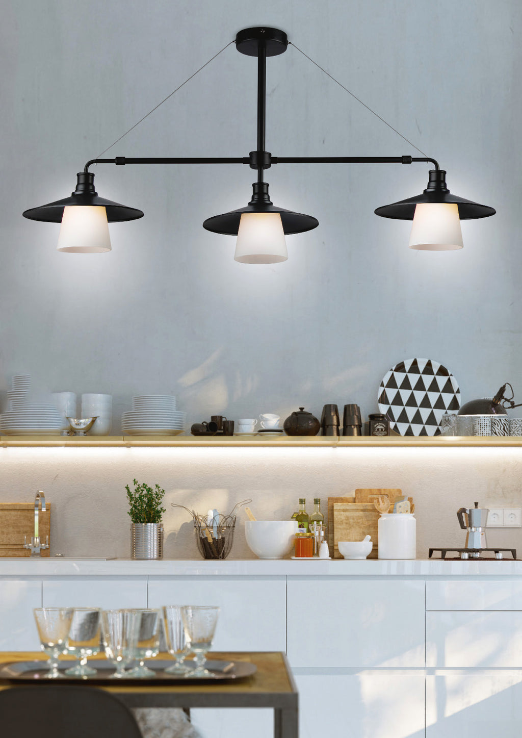 LOFT lampa wisząca 3x60W E27 czarny