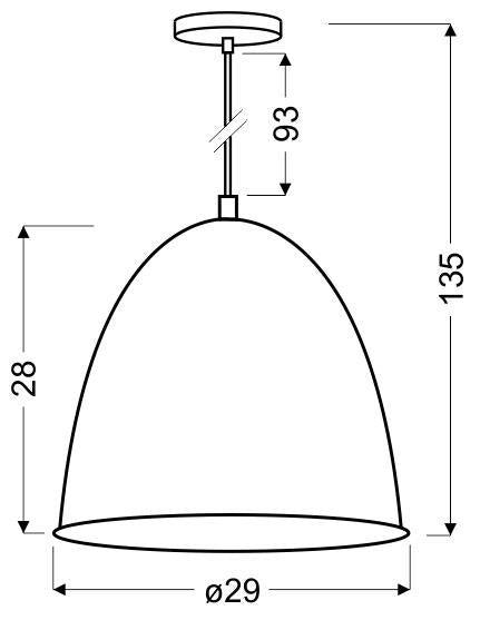 PATCH lampa wisząca 29 1x60W E27 czarny + chromowany dekor