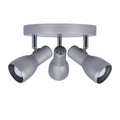 PICARDO lampa sufitowa plafon 3x40W E14 szaro srebrny