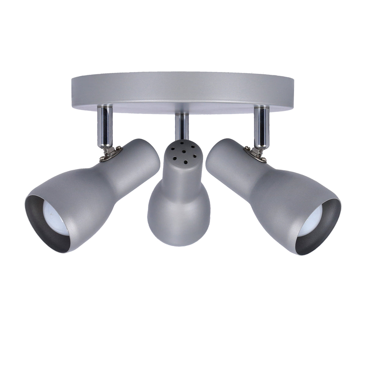 PICARDO lampa sufitowa plafon 3x40W E14 szaro srebrny