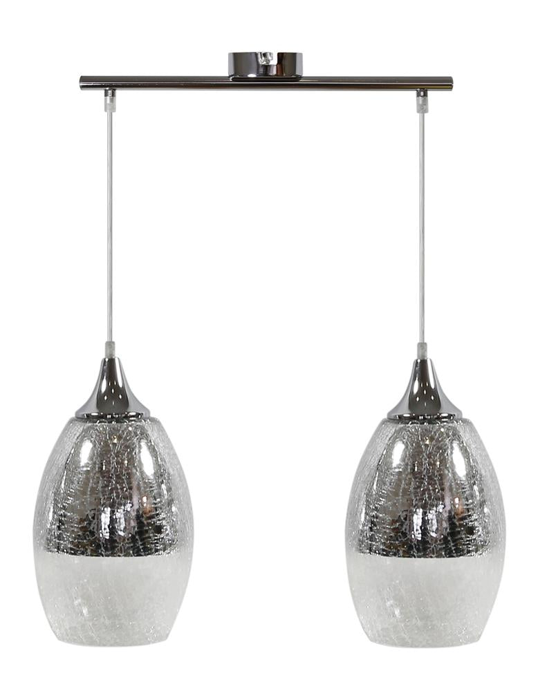 CELIA lampa wisząca 2x60W E27 srebrny