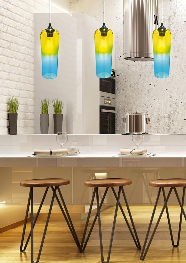 EOL lampa wisząca 11/29 1x60W E27 żółto zielony