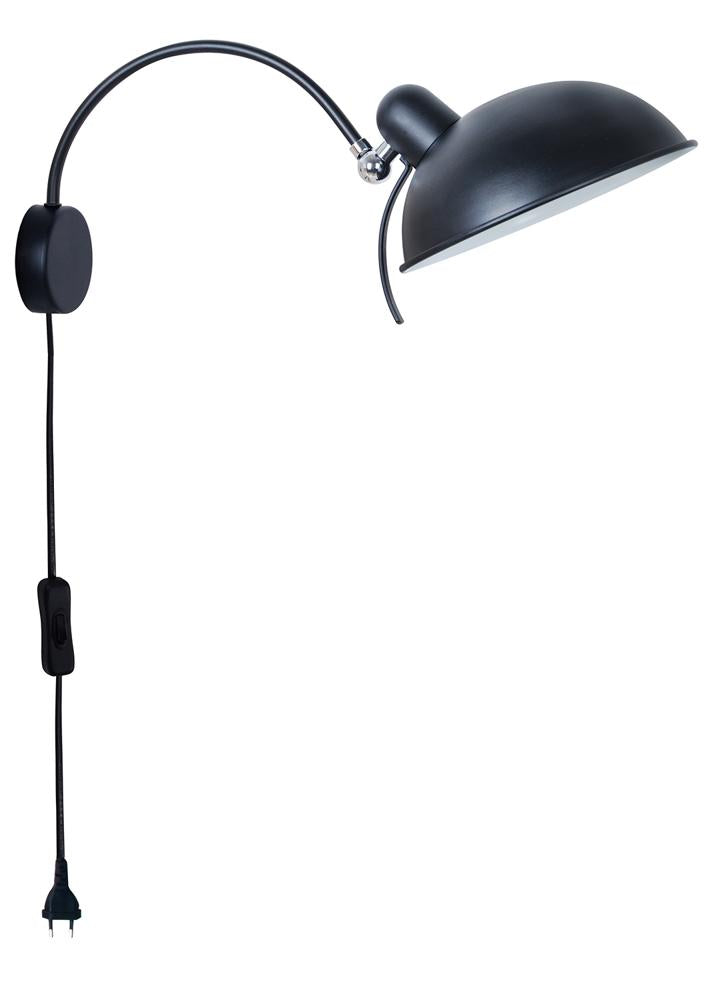 NORA lampa kinkiet 1x40W E14 czarny