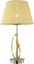 DIVA lampa gabinetowa 1x60W E27 chrom/złoty